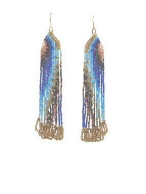 Golden Wave Waterfall Earrings
